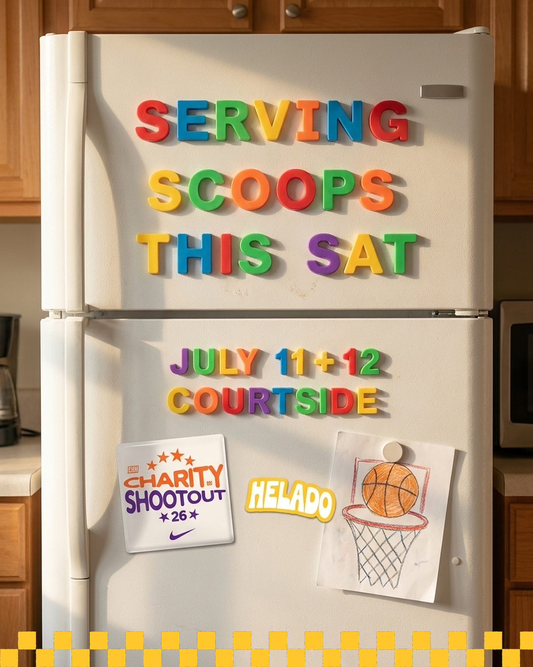 Serving scoops fridge post