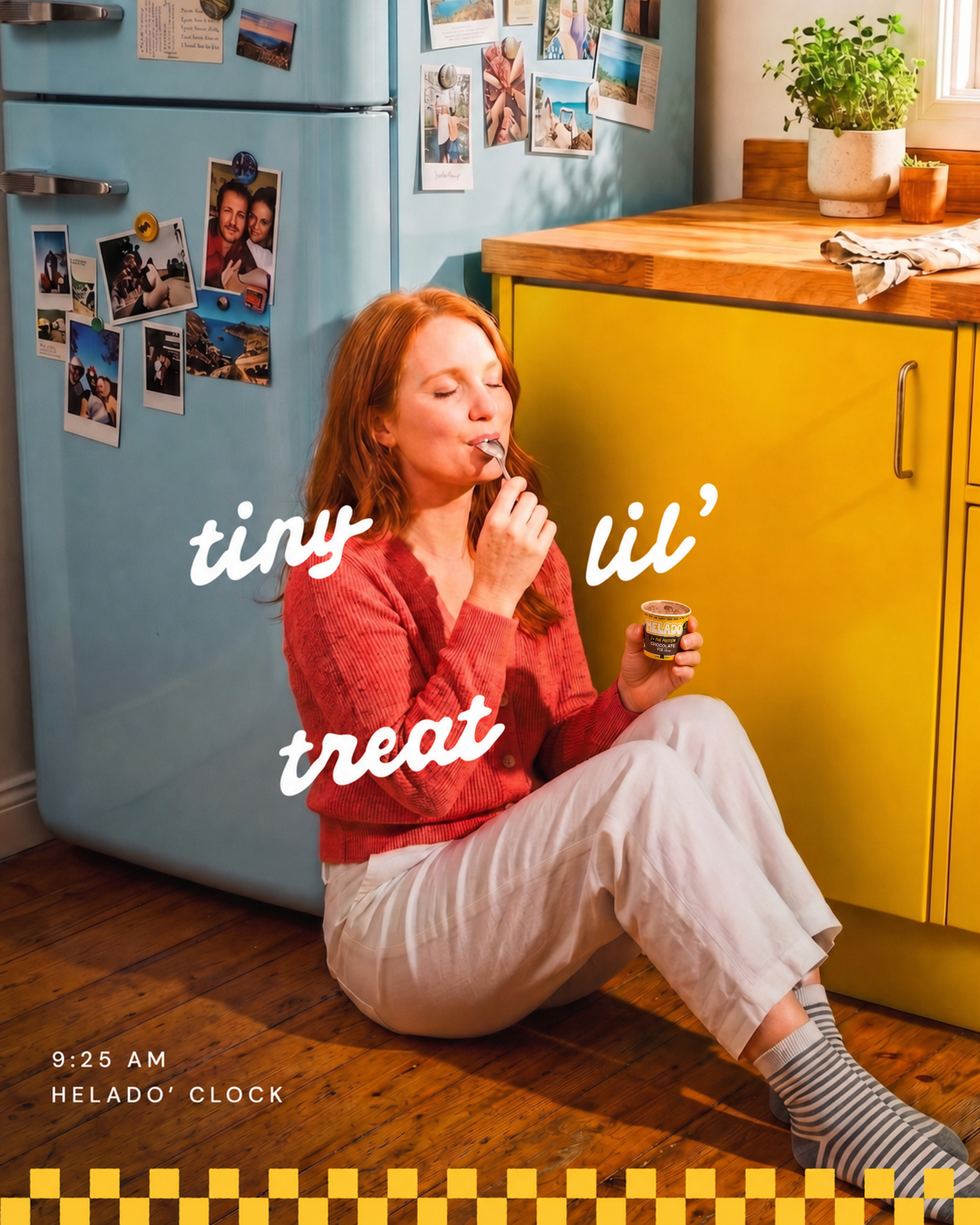 Perfectly imperfect pillar: a tiny lil treat at the kitchen fridge